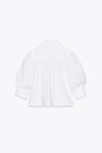CHEMISE POPELINE MANCHES BOUFFANTES ZW COLLECTION