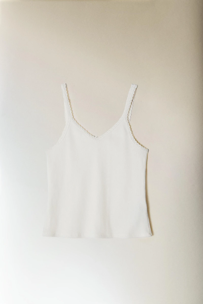 TOP WITH CROCHET DETAIL