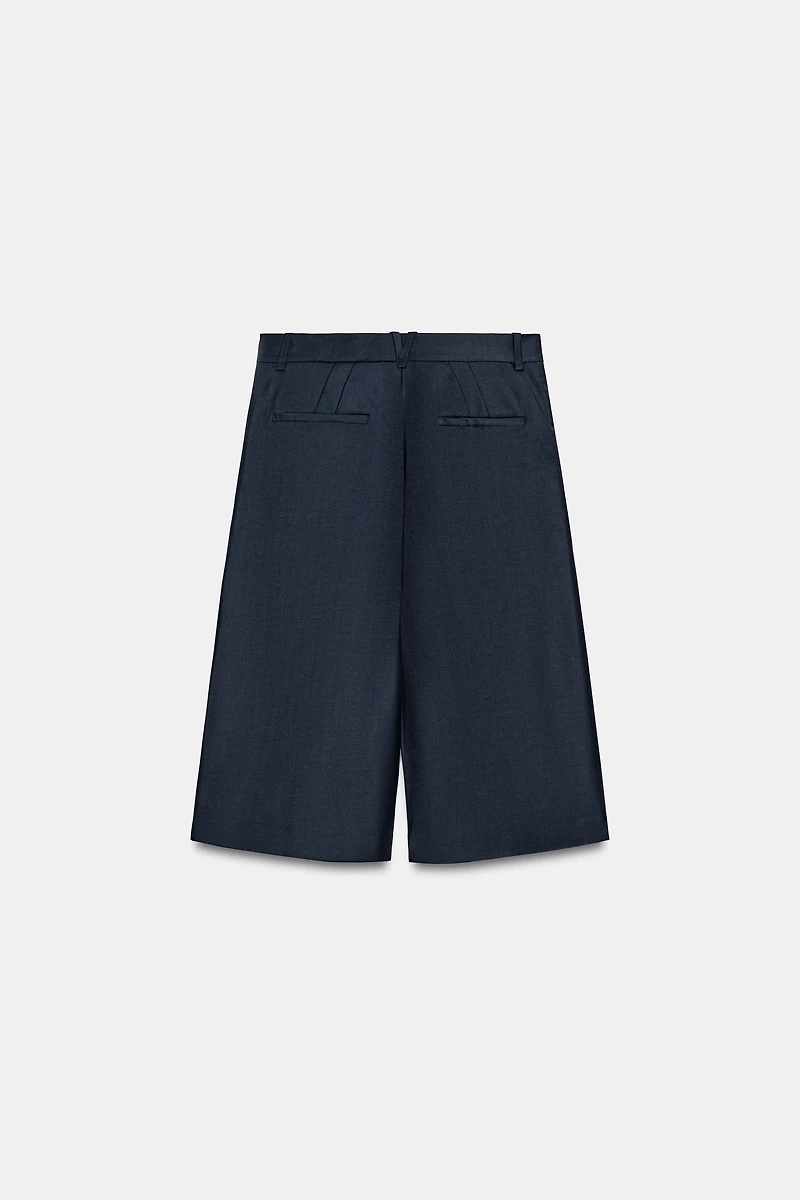 ZW COLLECTION LONG WOOL BLEND SHORTS