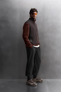 COMBINATION FLEECE KNIT VEST