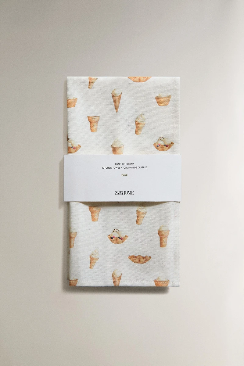 ICE CREAM KITCHEN TOWEL PACK (PACK OF 2)