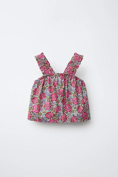 FLORAL PRINT TOP MADE WITH LIBERTY FABRIC