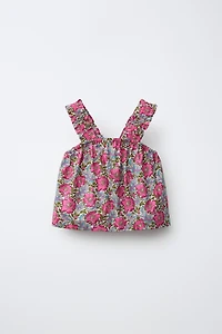 FLORAL PRINT TOP MADE WITH LIBERTY FABRIC