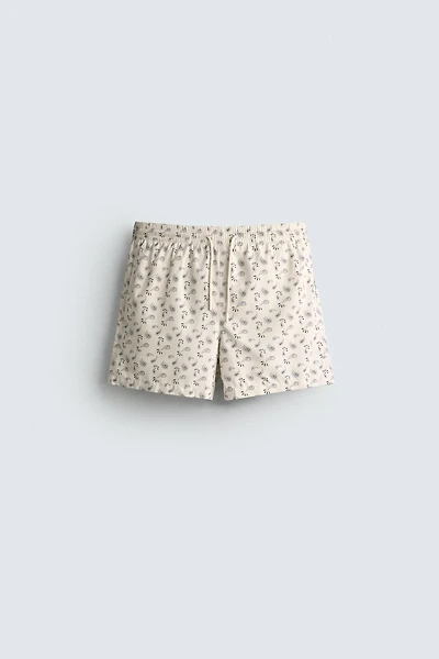 PAISLEY PRINT MID-LENGTH SWIM SHORTS