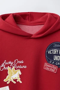 PATCH HOODIE SWEATSHIRT