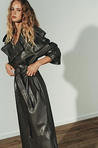 FAUX LEATHER COAT