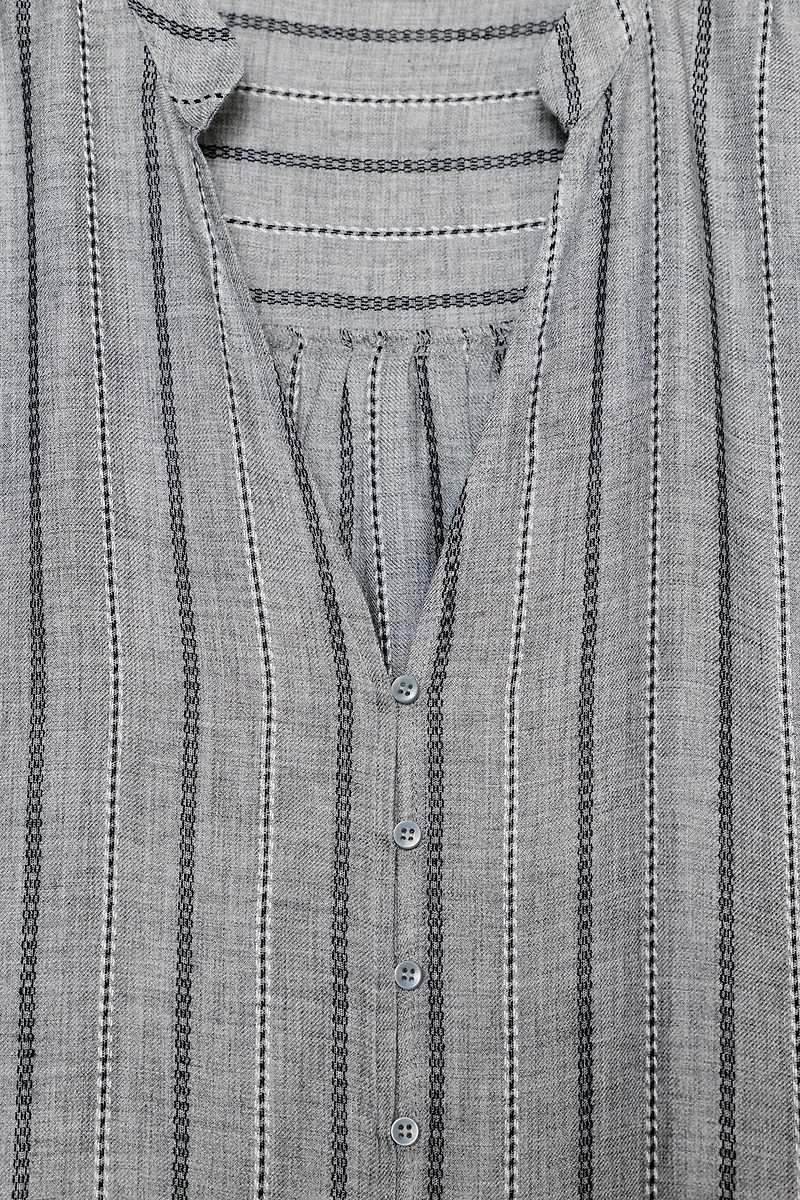 WOVEN STRIPED BLOUSE