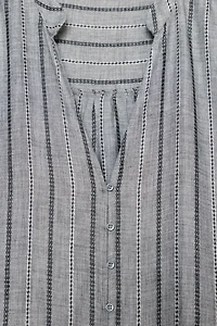 WOVEN STRIPED BLOUSE