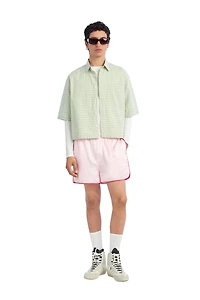 CONTRASTING SATIN SHORTS