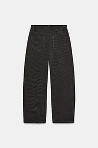 PANTALON À JAMBES LARGES ET RAYURES ZW COLLECTION