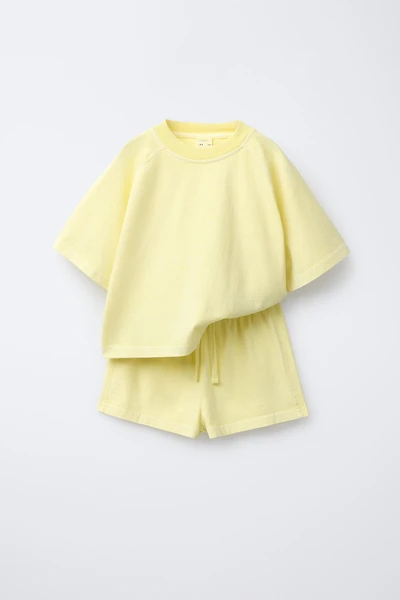 GARMENT DYE T-SHIRT AND BERMUDA SET