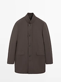 Mid-length water-repellent puffer jacket