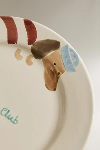 KIDS' CERAMIC DOG PLATE