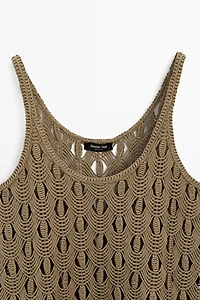 Strappy top with crochet detail