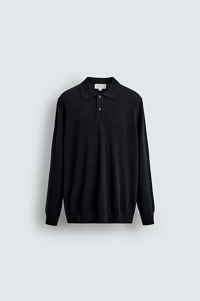 POLO EN MAILLE 100 % LAINE