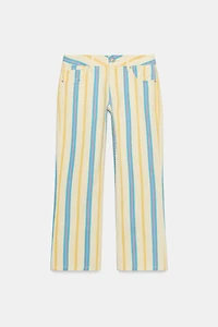 LOW RISE STRIPED STRAIGHT LEG TRF JEANS