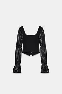 TOP STRETCH BOUTONS COMBINÉ