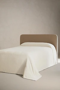 MINI WAFFLE-KNIT COTTON BEDSPREAD