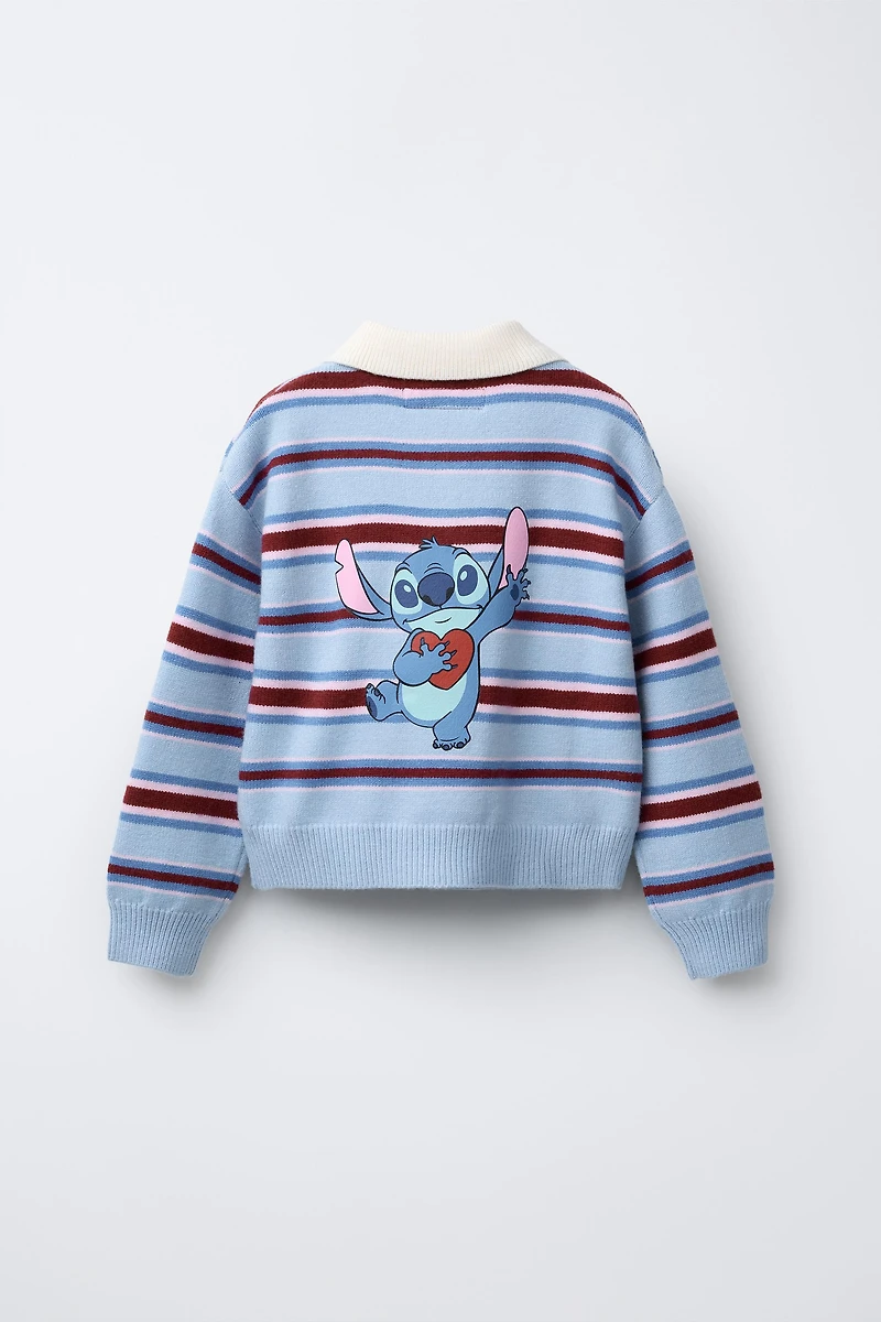LILO & STITCH © DISNEY STRIPED POLO SWEATER