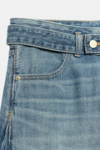 TRF MID-RISE BELTED JEANS