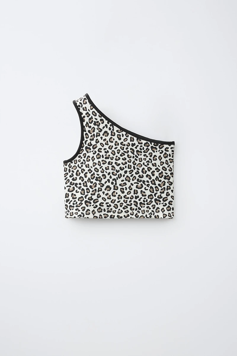 TOP ASYMÉTRIQUE ANIMAL PRINT