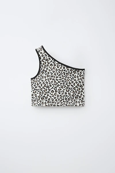 TOP ASYMÉTRIQUE ANIMAL PRINT
