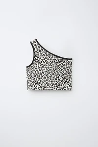 TOP ASYMÉTRIQUE ANIMAL PRINT