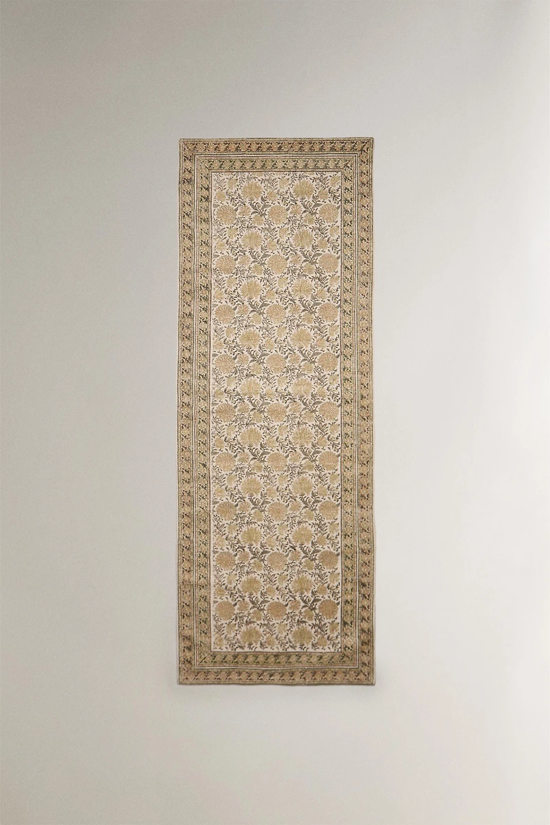 TAPIS COTON IMPRIMÉ FLEUR