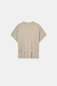 CARDINGAN CINTURÓN MANGA CORTA