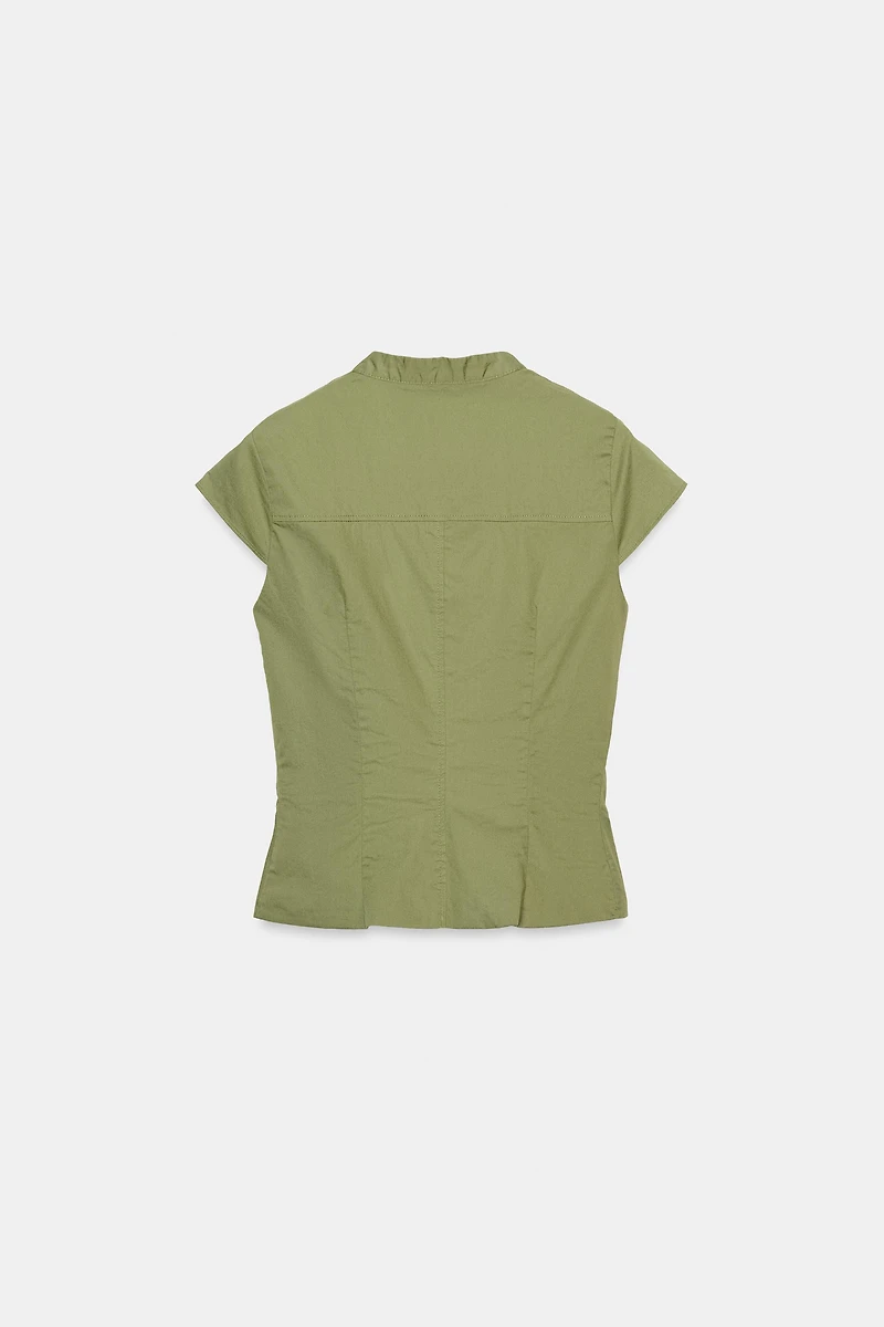 POCKET TRENCH COAT TOP