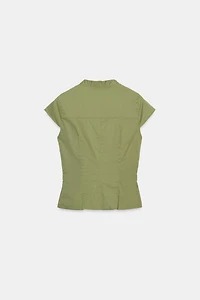 POCKET TRENCH COAT TOP