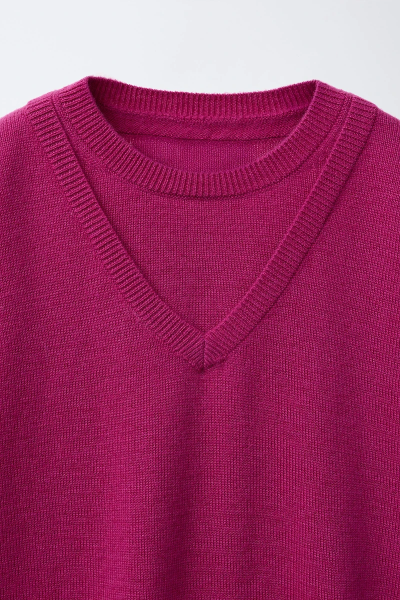 WOOL DOUBLE NECK JUMPER