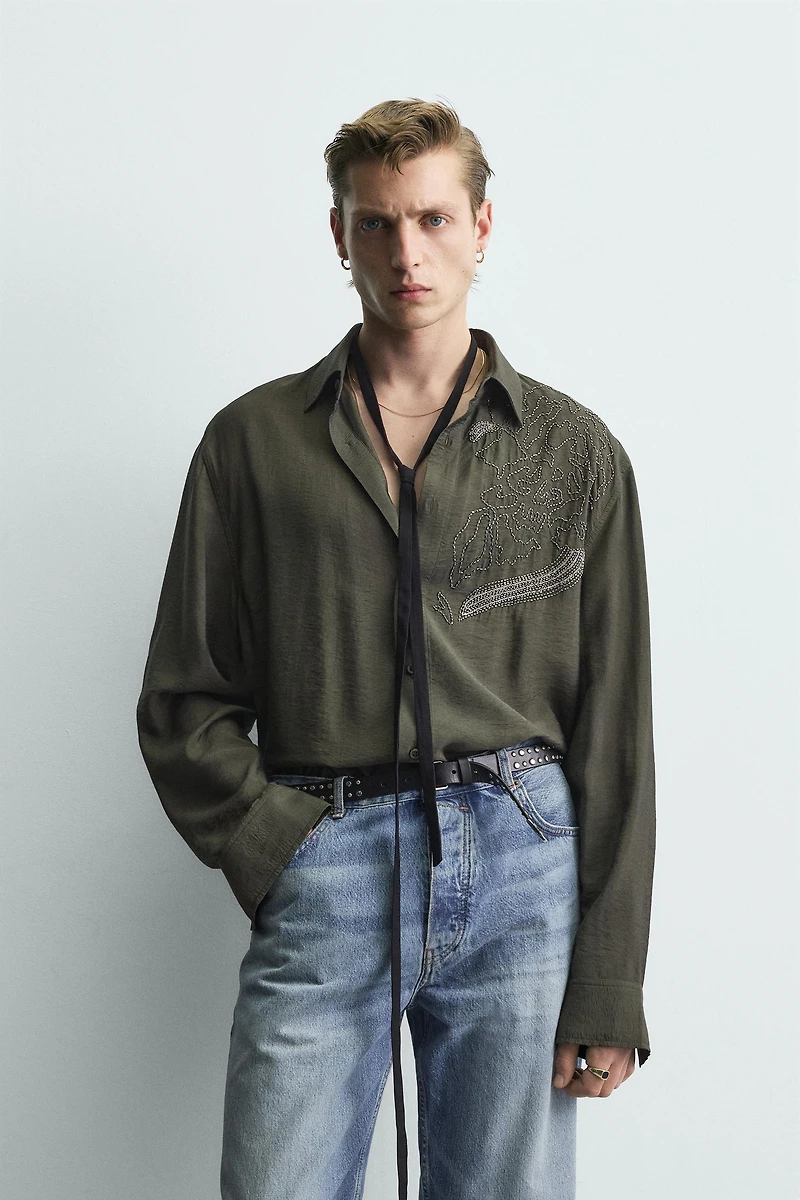 LIMITED EDITION EMBROIDERED BEAD SHIRT