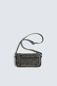 SAC BANDOULIÈRE EN DENIM EFFET DÉLAVÉ