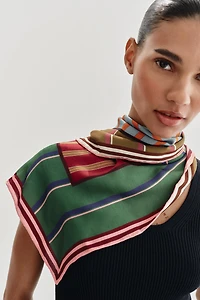 SATIN STRIPED SCARF