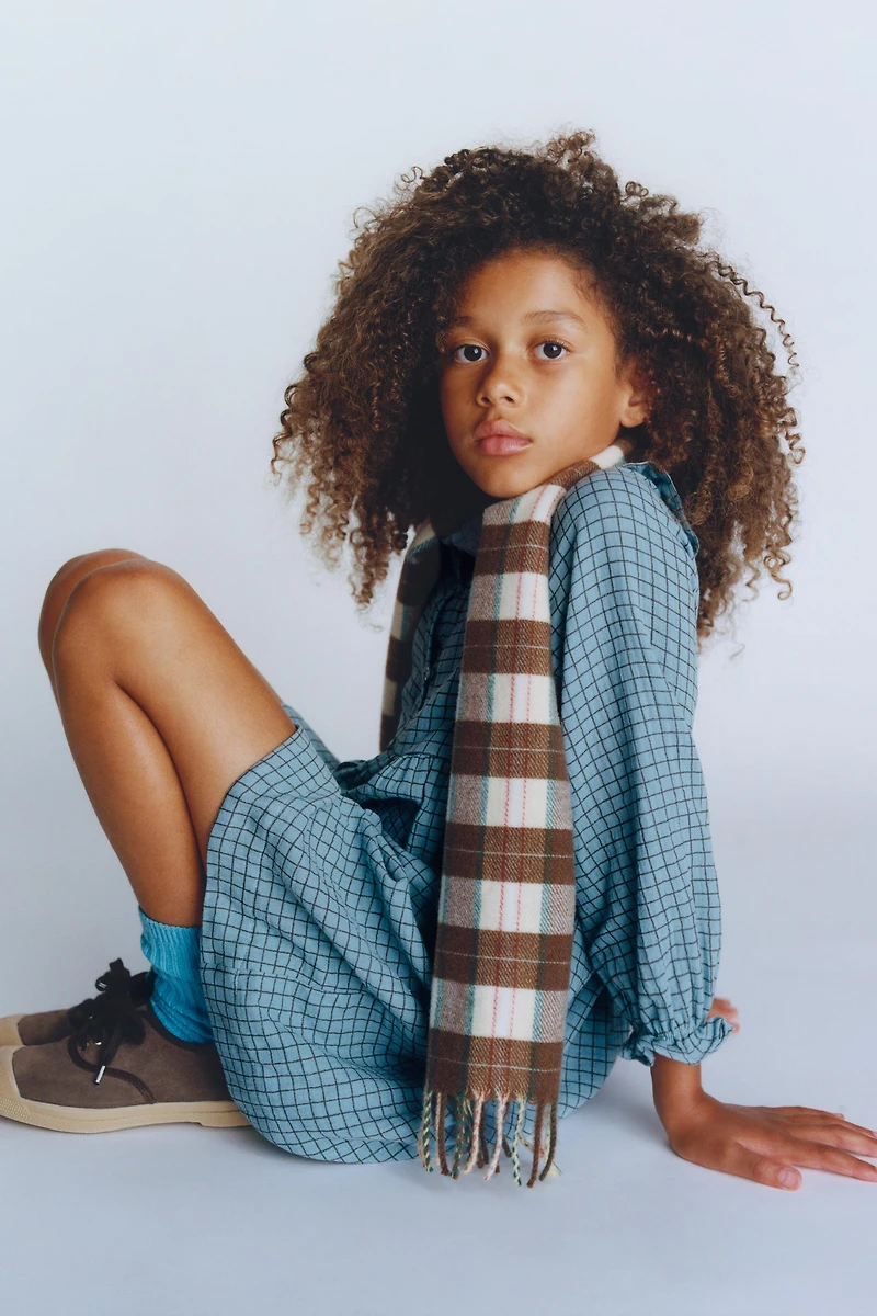 TEXTURED PLAID DRESS BENSIMON ® X ZARA