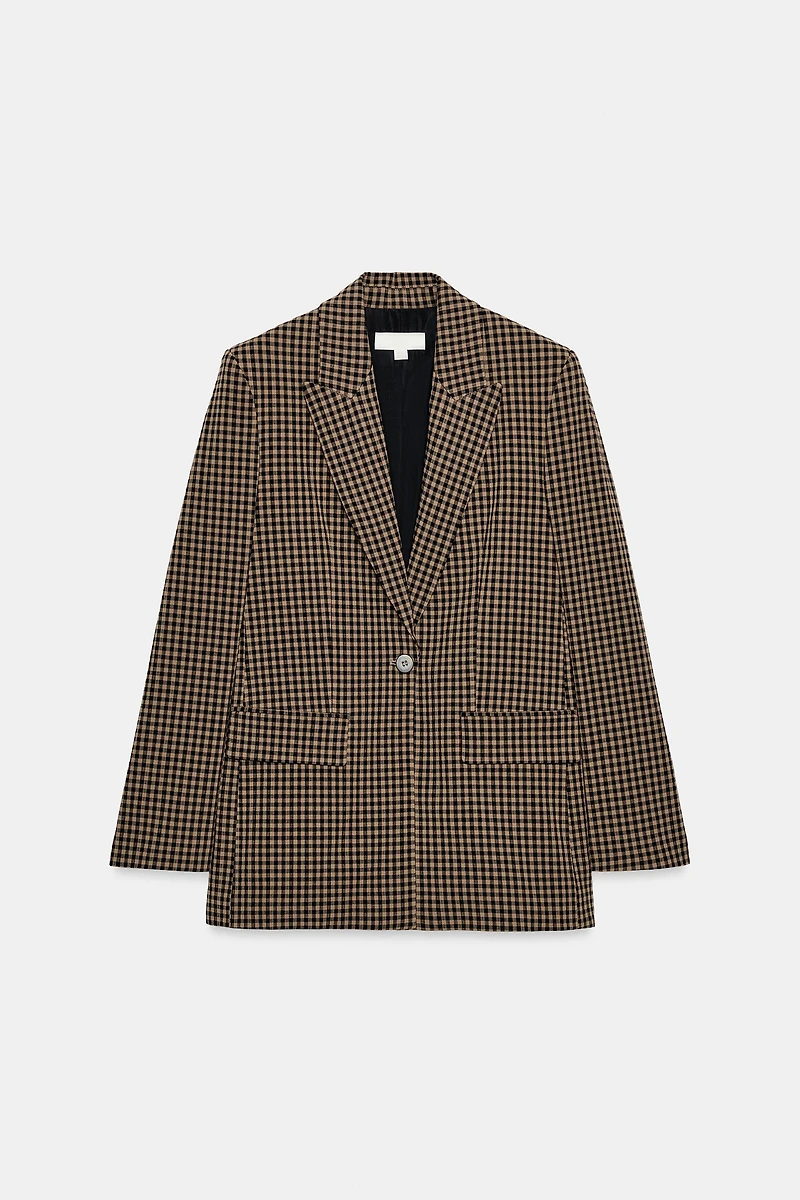 VESTE OVERSIZE À CARREAUX VICHY