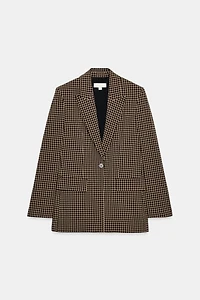 VESTE OVERSIZE À CARREAUX VICHY