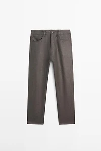 Wide-leg linen trousers