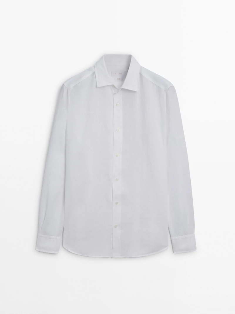 Regular fit 100% linen shirt