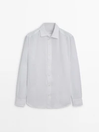 Regular fit 100% linen shirt