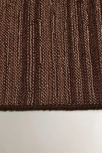 WOOL AREA RUG WITH CONTRASTING LINES