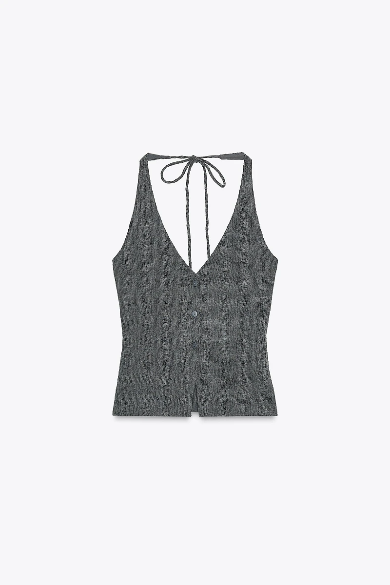 TEXTURED VEST TOP