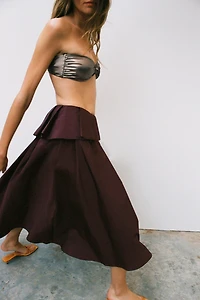 VOLUMINOUS MIDI SKIRT