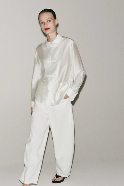 CHEMISE SATINÉE ALAMARS ZW COLLECTION