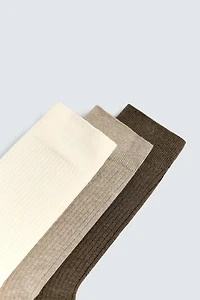THREE-PACK OF MEDIUM WEIGHT RIBBED SOCKS