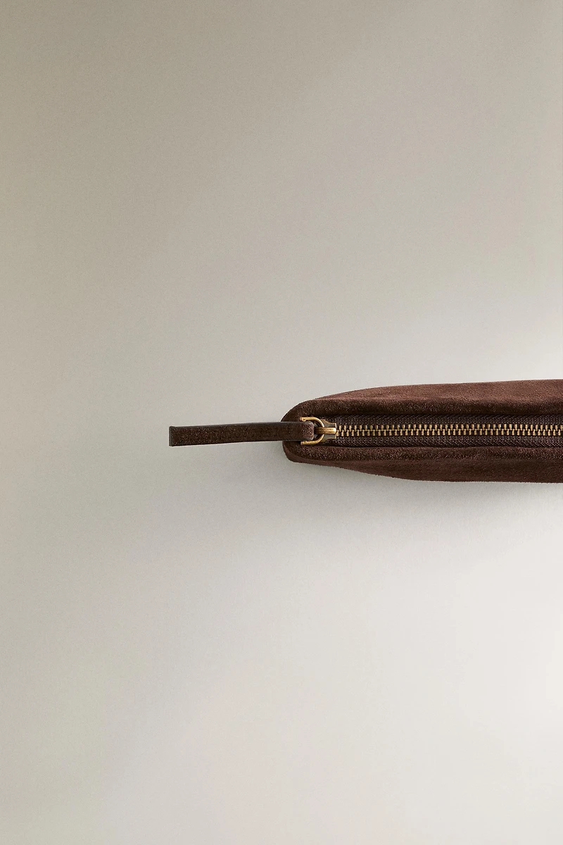 SPLIT LEATHER STORAGE CASE