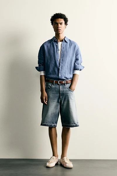 RELAXED FIT DENIM SHORTS