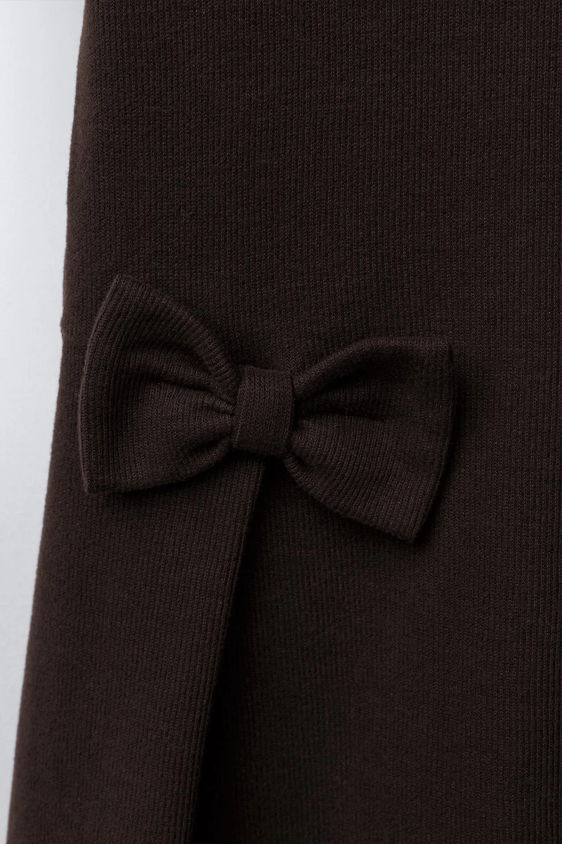 RIBBED BOW DRESS
