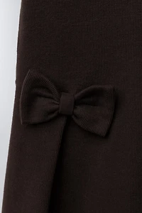 RIBBED BOW DRESS